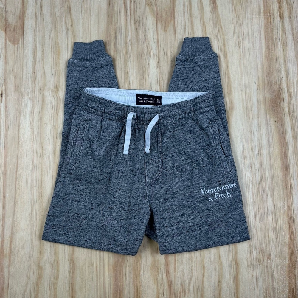 Abercrombie & Fitch Soft Af Fleece Sweatpant Joggers Women XS Gray Spell out